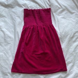 Juicy Couture XS Pink Velour Strapless Tunic